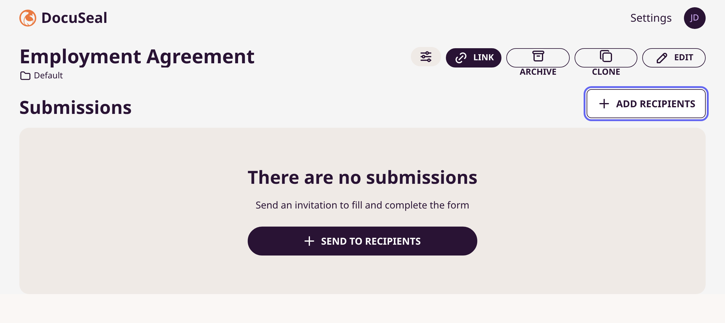 Click Add Recipients illustration
