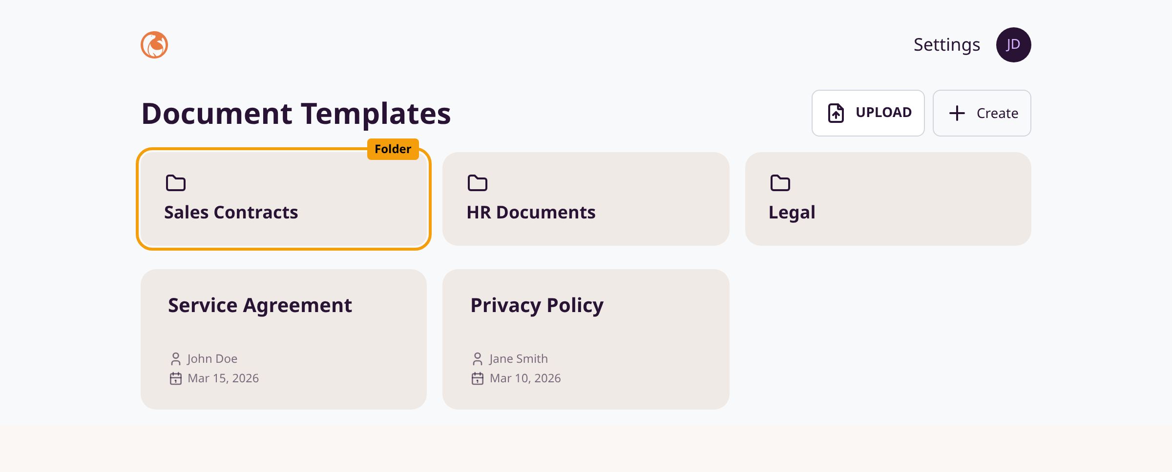 View folders on the dashboard illustration