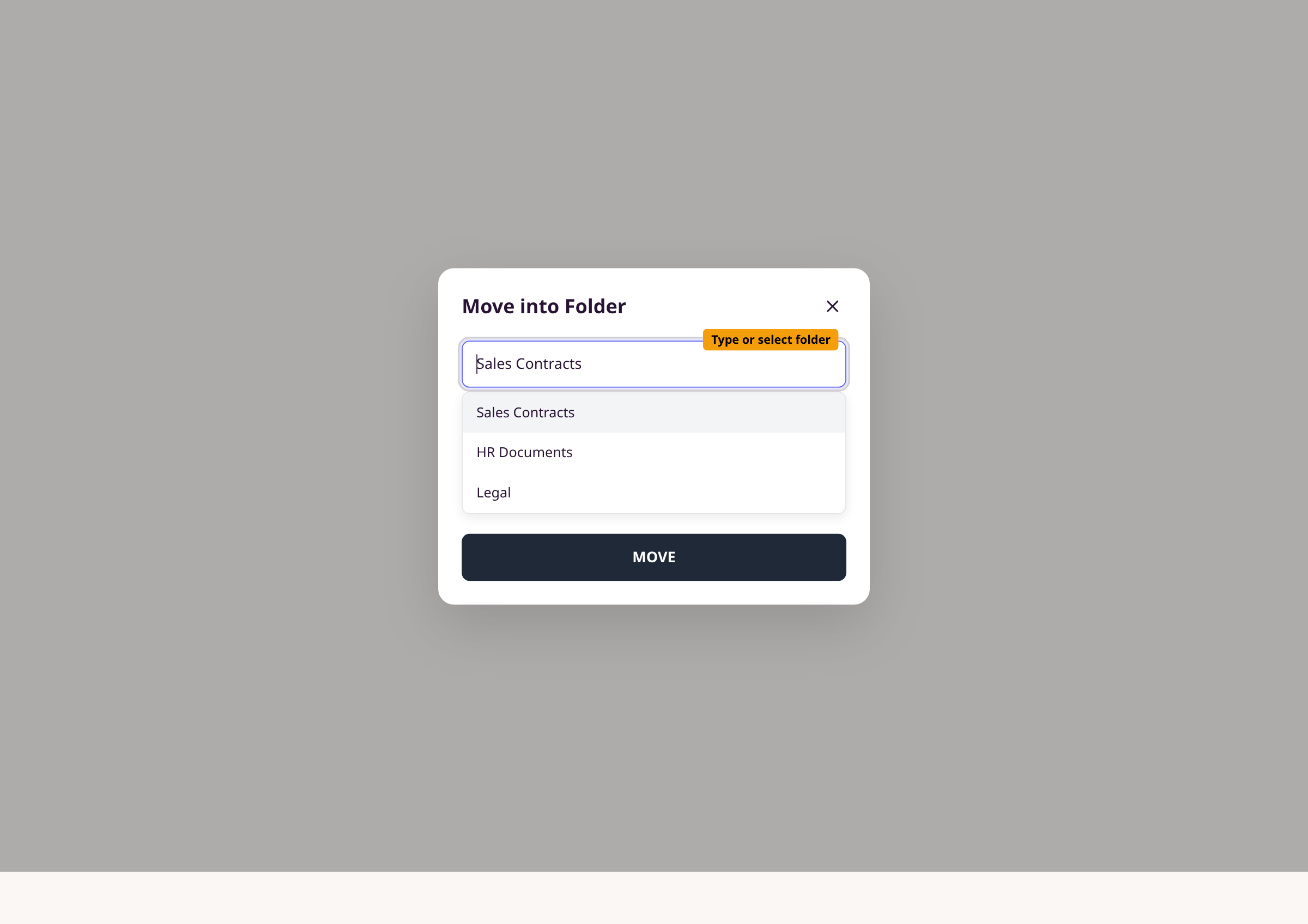 Choose or create a folder illustration