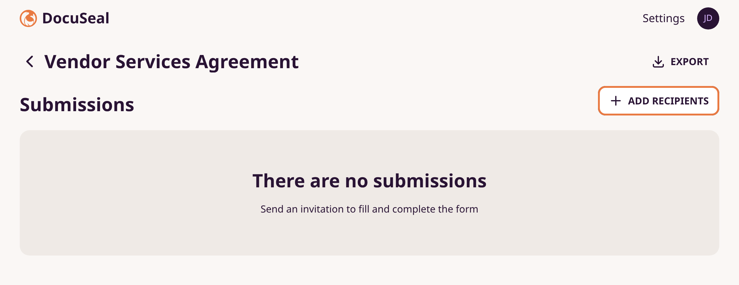Open the template and click Add Recipients illustration