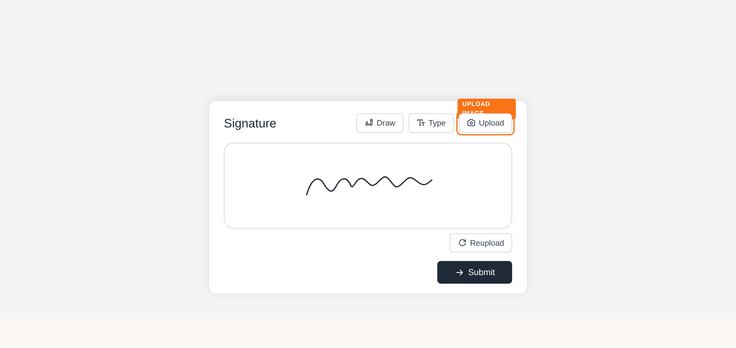 Type your signature instead illustration